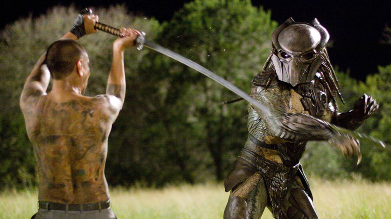 Louis Ozawa Changchien and Brian Steele in Predators 