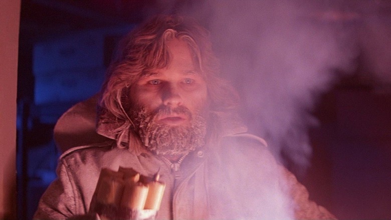 Kurt Russell R.J. MacReady lights flares