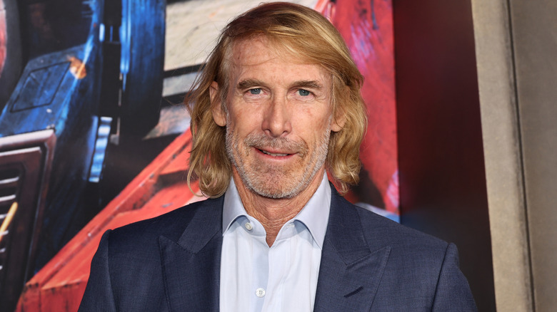 Michael Bay in blue blazer