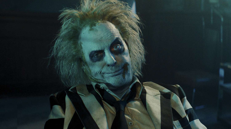 Beetlejuice looks smug in Beetlejuice Beetlejuice