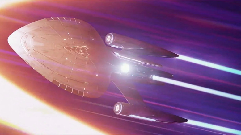 The U.S.S. Protostar, traveling really, really fast.