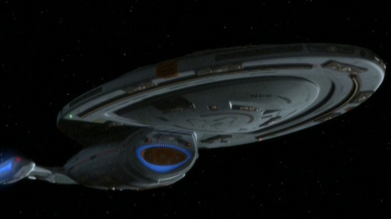 The U.S.S. Voyager, cruising