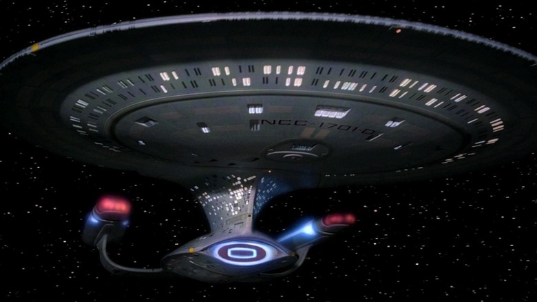 The U.S.S. Enterprise-D, crusing