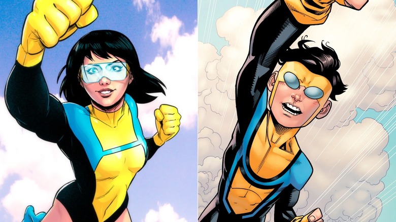 Terra and Marky flying in the sky in Invincible