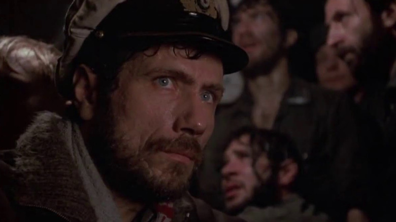 Jürgen Prochnow as Commander "Der Alte" looks worried in Das Boot