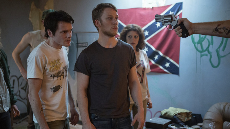 Aton Yelchin, Mark Webber, and Alia Shawkat in Green Room