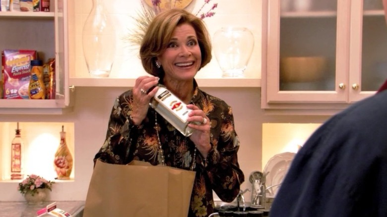 Jessica Walters holding liquor bottle Arrested Development