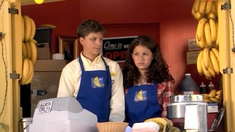 Michael Cera and Alia Shawkat working Arrested Development