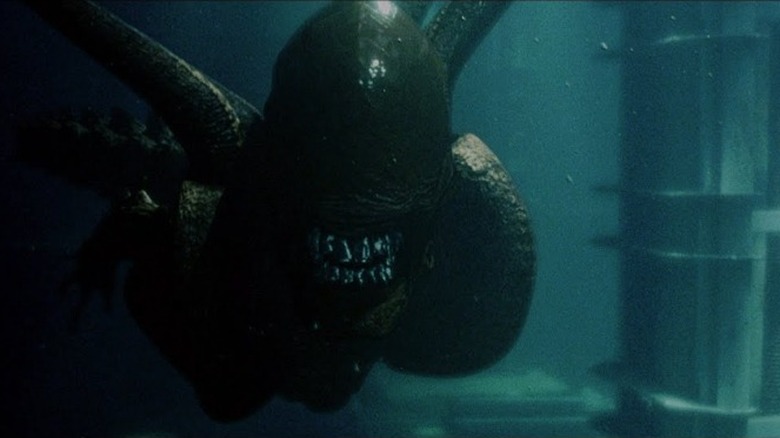 Xenomorph swimming underwater