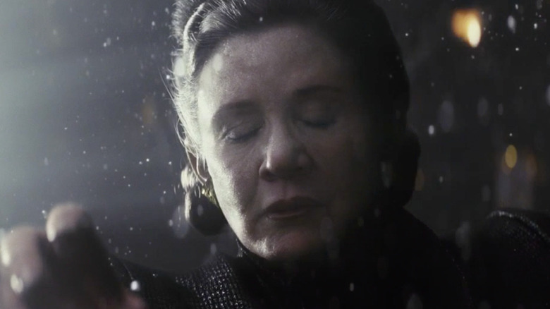 Carrie Fisher as Princess Leia in Star Wars: The Last Jedi