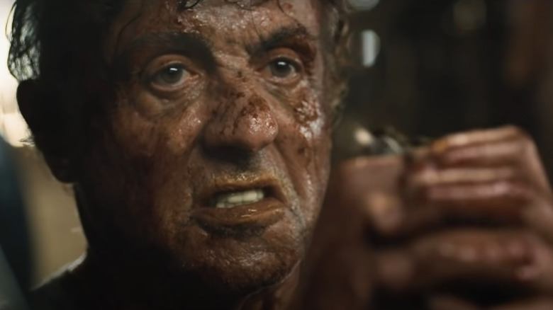 Sylvester Stallone as old Rambo