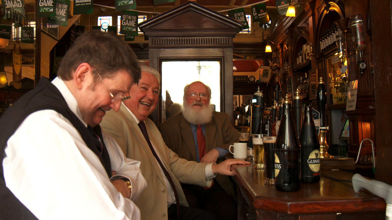 Patrons at the pub in The Irish Pub