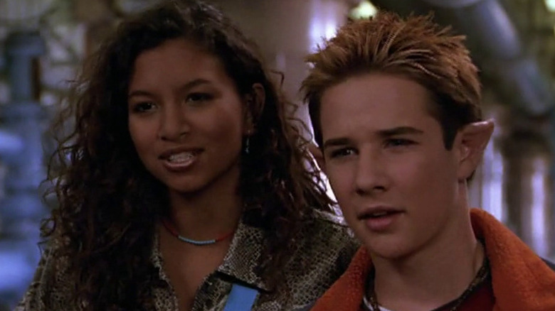 Kyle Johnson (Ryan Merriman) grows pointy ears next to Bonnie (Alexis Lopez) in The Luck of the Irish