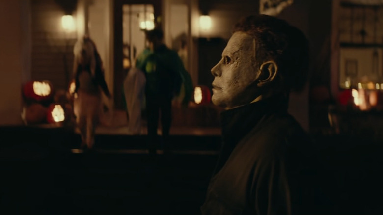 Michael Myers stalks trick-or-treaters