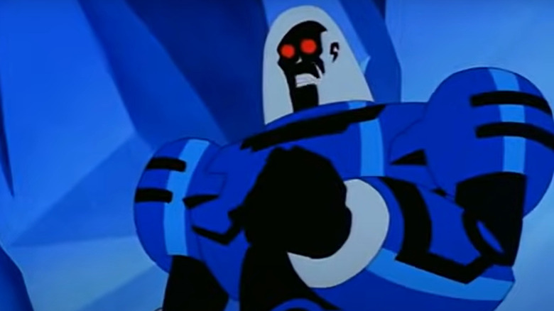 Mr. Freeze grimacing