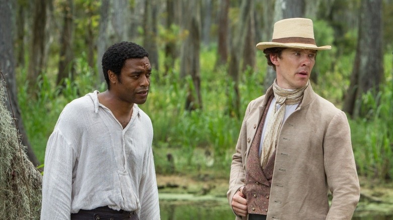William Ford and Solomon Northup standing in a swamp