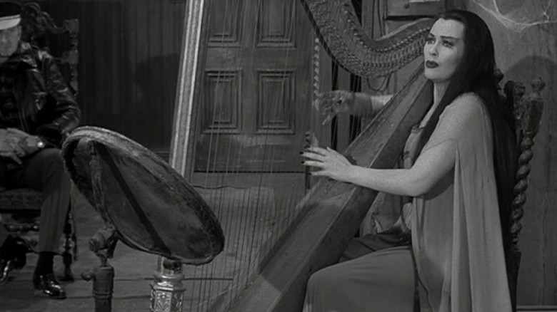 Munsters Lily singing harp