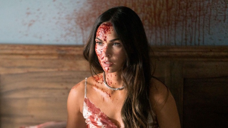 Megan Fox covered in blood