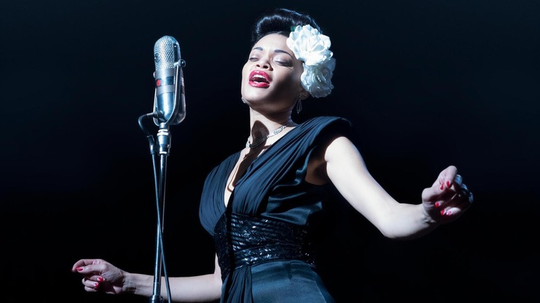 Andrea Day as Billie Holliday in "The United States Vs. Billie Holliday"