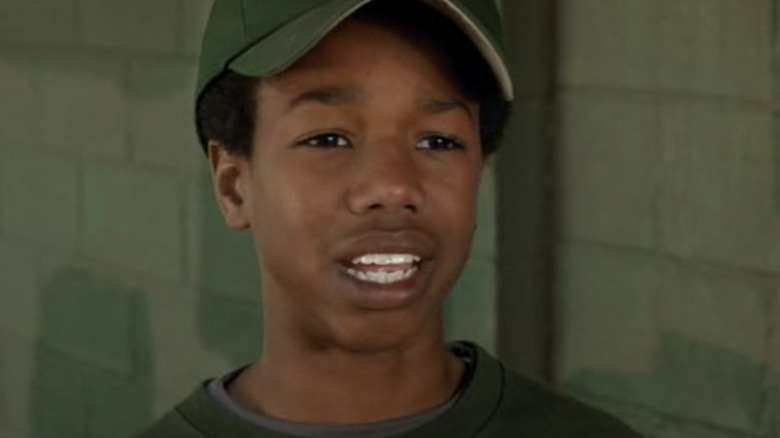 Michael B. Jordan young baseball hat Hardball