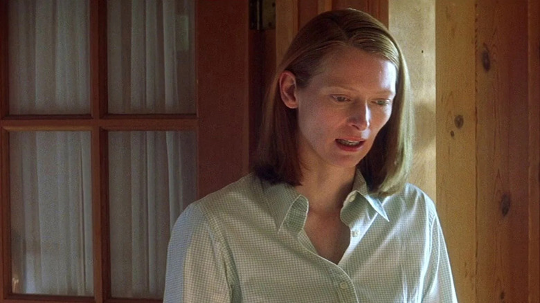 The Deep End's Tilda Swinton frowning