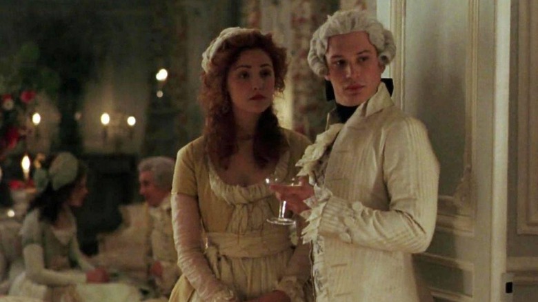 Rose Byrne and Tom Hardy in period costumes in Marie Antoinette