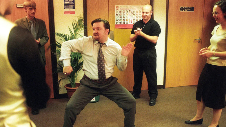 The Office David dances in the office as his co-workers watch