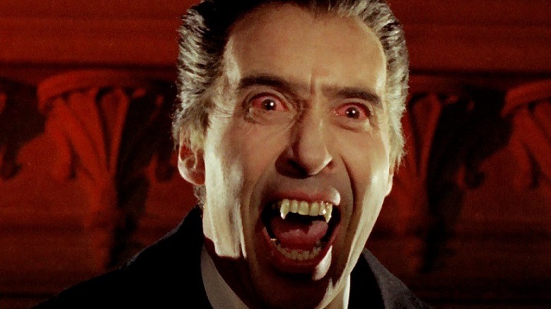 Dracula, fangs bared, ready to strike