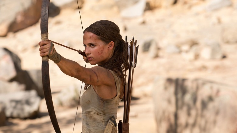 Alicia Vikander in "Tomb Raider"