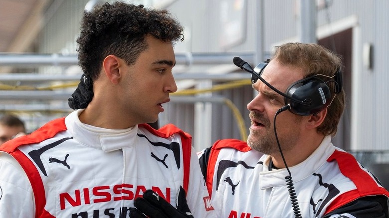 Jann and Jack in the racetrack pit