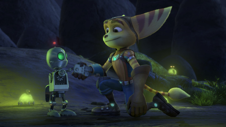 Ratchet and Clank shaking hands