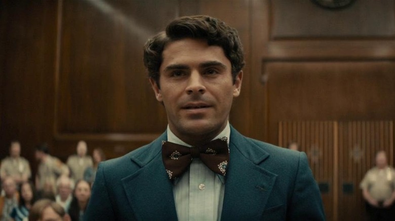 Zac Efron as Ted Bundy courtroom