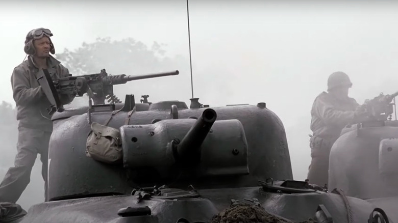 machinegunner tank smoke