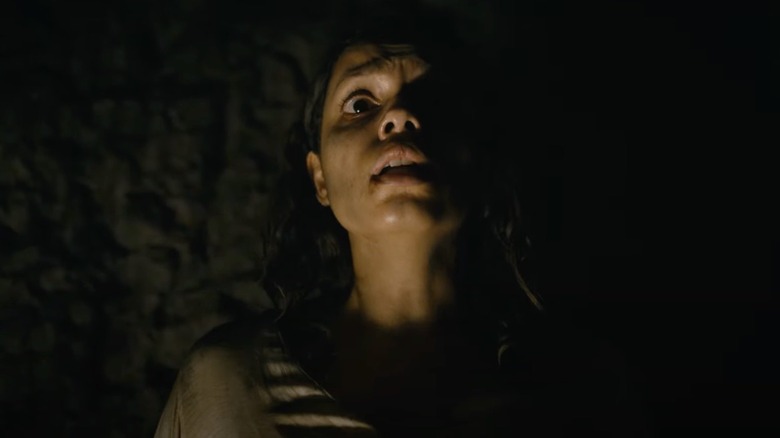 Georgina Campbell scared in Barbarian