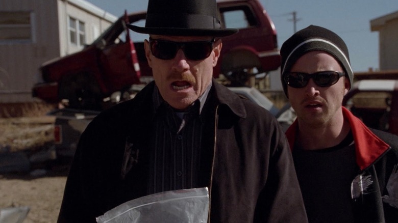 Walter and Jesse wearing sunglasses