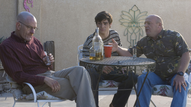 Walter sitting with Walt Jr and Hank