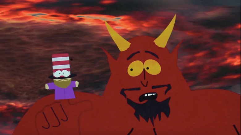 Satan and Mr. Hat in South Park