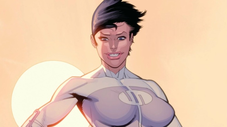 Anissa flying in the sunlight in the comic book Invincible