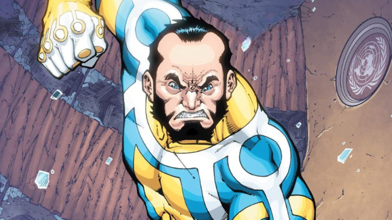 The Immortal raising his fist in the comic book Invincible