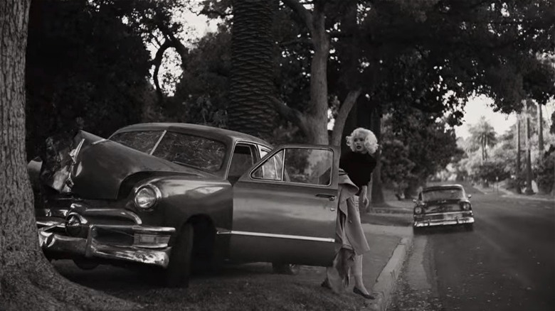 marilyn car crash tree blonde