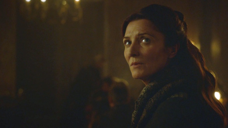 Catelyn Stark looks suspicious