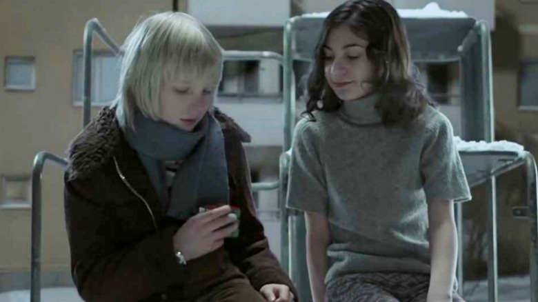 Kåre Hedebrant and Lina Leandersson in Let the Right One In