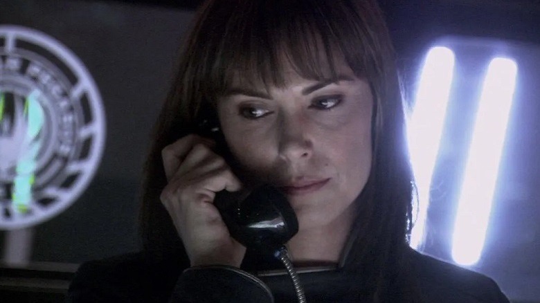 Battlestar Galactica's Sharon Cain on phone