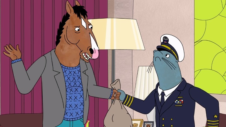 BoJack Horseman fighting with Neal McBeal 