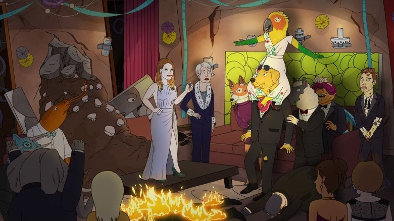 Ruined underground mansion in BoJack Horseman