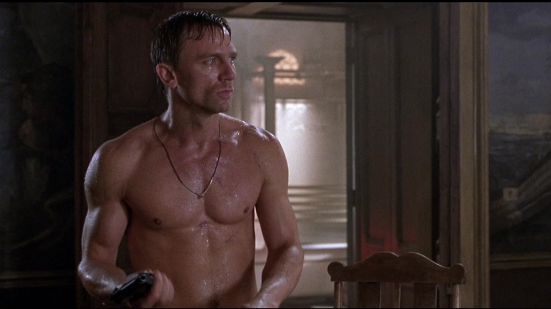 Daniel Craig shirtless in Lara Croft: Tomb Raider