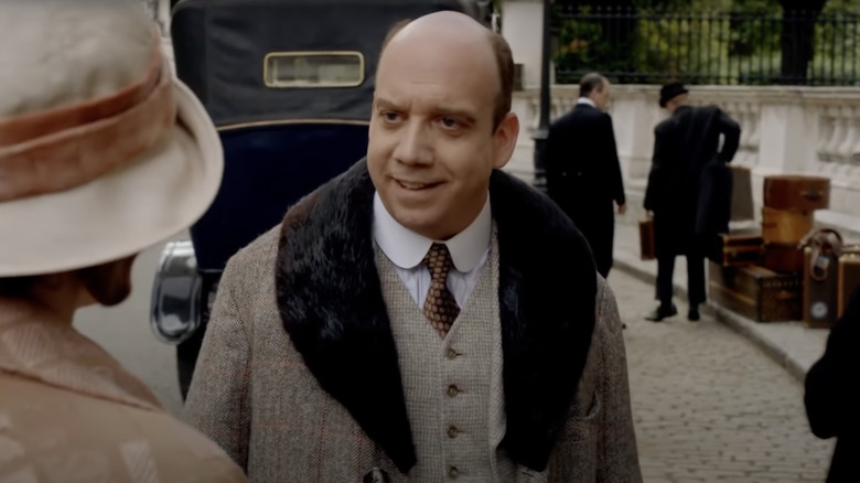 Paul Giamatti smiling in Downton Abbey