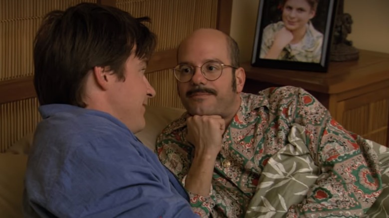 Jason Bateman and David Cross in bed