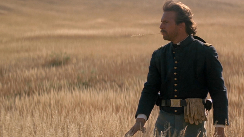 Lieutenant Dunbar in a wheat field
