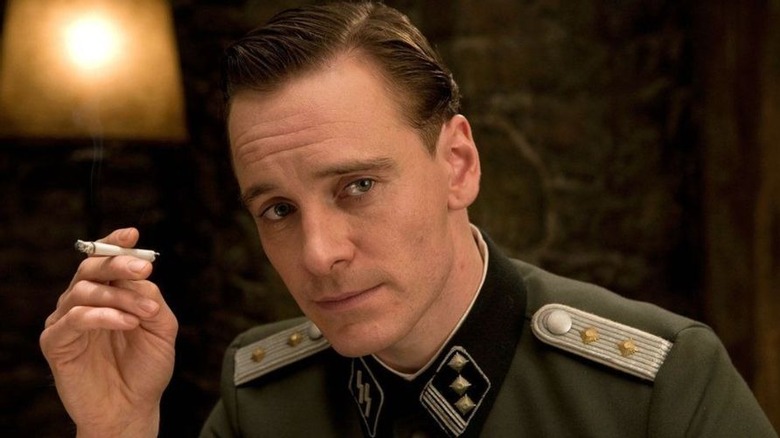 Michael Fassbender with cigarette in Inglourious Basterds